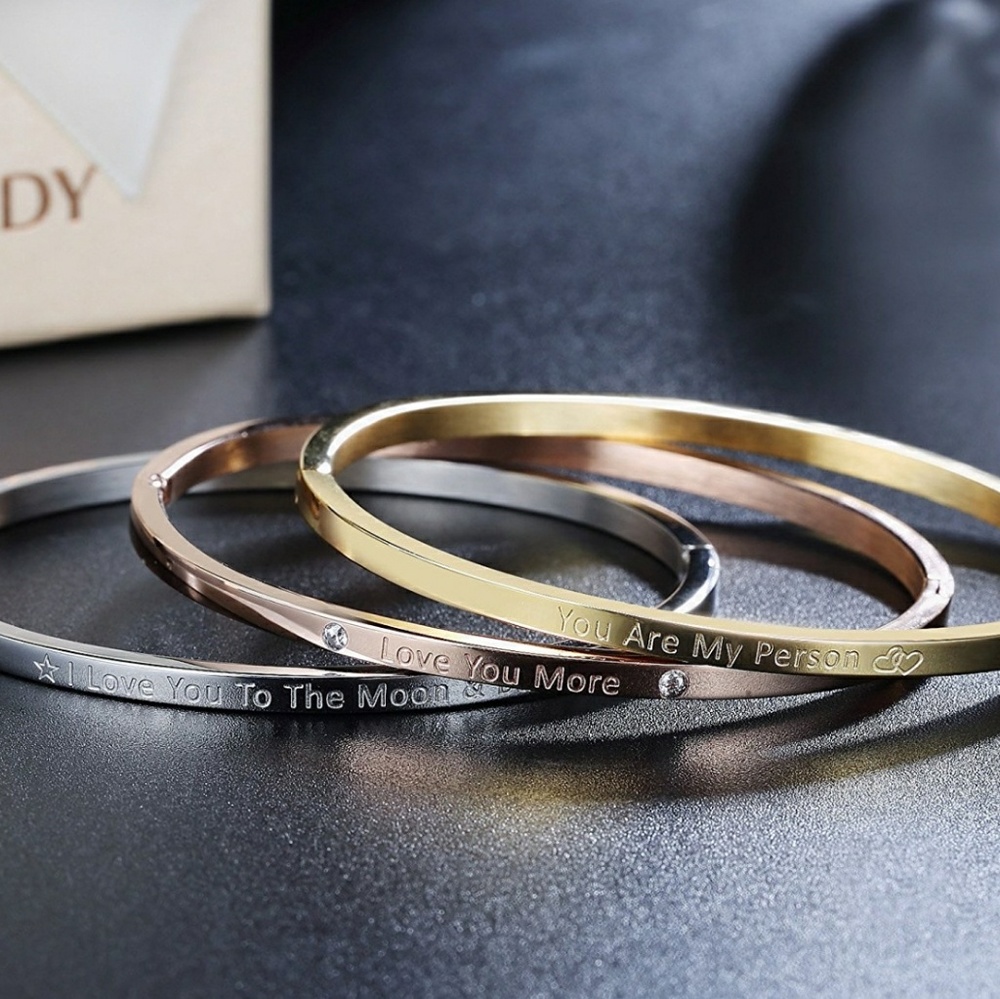 Nib Three Engraved 14k Gold & Silver Bracelets - Picture 1 of 4